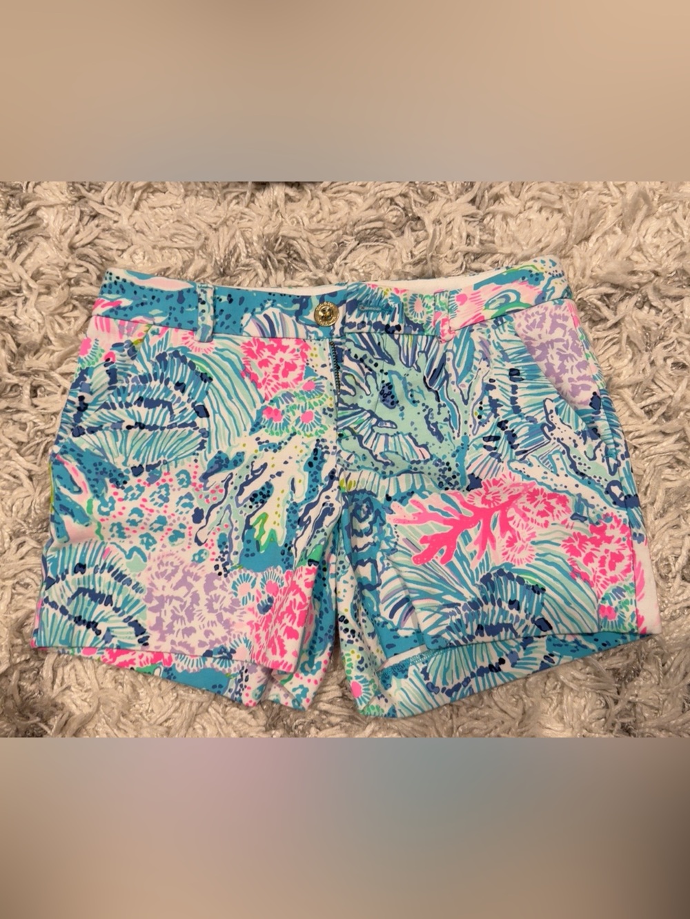 Lilly Pulitzer Coral Reef Print Callahan shorts